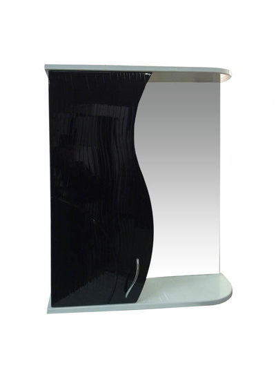 Зеркало-шкаф allessandro-60 Левый 732х600х150 (белый/черный)