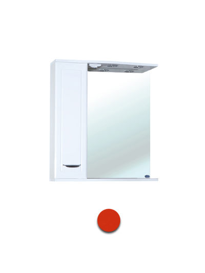 Зеркало-шкаф Мальта-60 красное левое ЗМ60КЛ 600х722х190