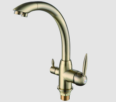 4399-4 Смеситель Кухня Frap шар d-40 (бронза) под фильтр для питьевой воды 