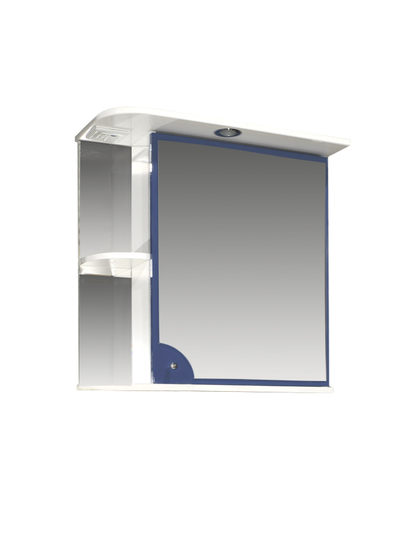 Зеркало-шкаф Макарена-65 С правый (синий) 650*700*265