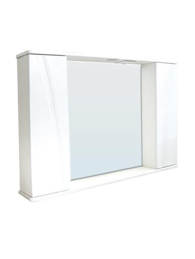 Зеркало-шкаф Сонет-С 105 два шкафчика (белый) 1050*700*150