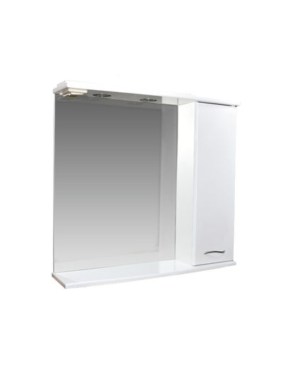 Зеркало-шкаф ДИАНА 75 (белый), правый, с подстветкой 750х720х200