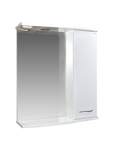 Зеркало-шкаф ДИАНА 60 (белый), правый, с подстветкой 600х730х200