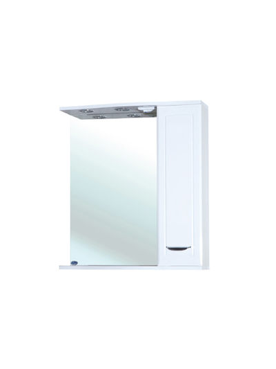 Зеркало-шкаф Мальта-60 белое правое ЗМ60БП 600х722х190