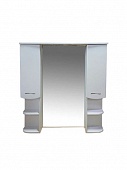 Зеркало-шкаф ДИАНА 100 (белый), с подстветкой, два шкафчика 1000х1050х200